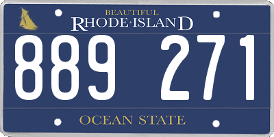 RI license plate 889271