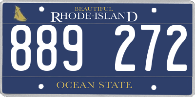 RI license plate 889272