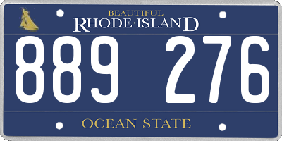 RI license plate 889276