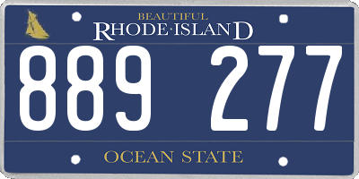 RI license plate 889277