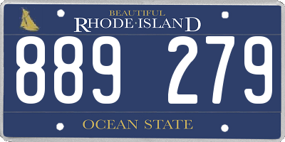 RI license plate 889279