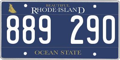 RI license plate 889290
