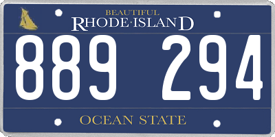 RI license plate 889294