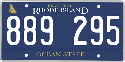 RI license plate 889295