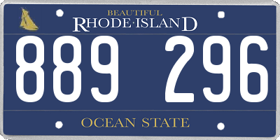 RI license plate 889296