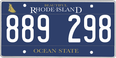 RI license plate 889298