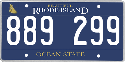 RI license plate 889299
