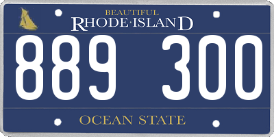 RI license plate 889300