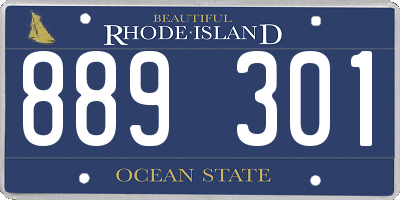 RI license plate 889301
