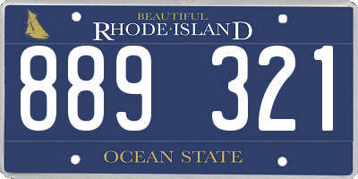 RI license plate 889321