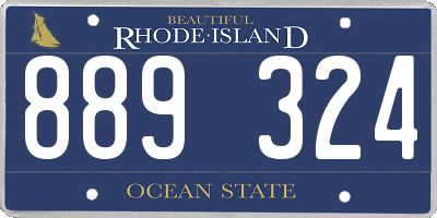 RI license plate 889324