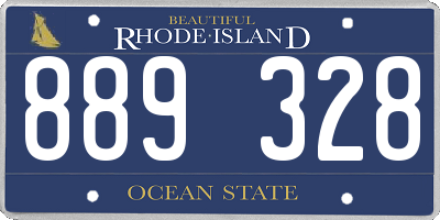 RI license plate 889328