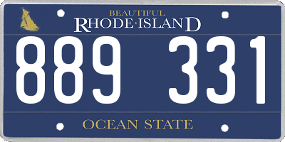 RI license plate 889331
