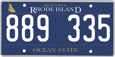 RI license plate 889335