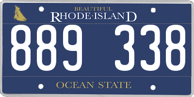 RI license plate 889338