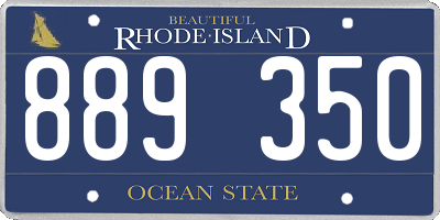 RI license plate 889350