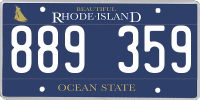RI license plate 889359
