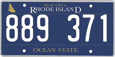 RI license plate 889371