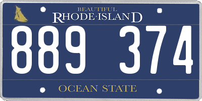 RI license plate 889374