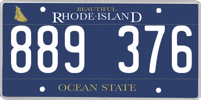 RI license plate 889376