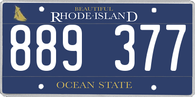 RI license plate 889377