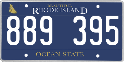 RI license plate 889395