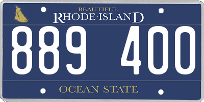 RI license plate 889400