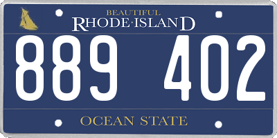 RI license plate 889402
