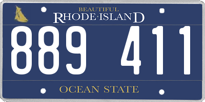 RI license plate 889411
