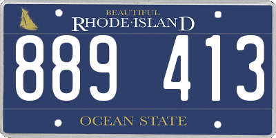 RI license plate 889413