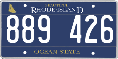 RI license plate 889426