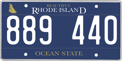 RI license plate 889440