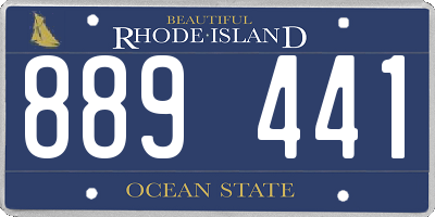 RI license plate 889441