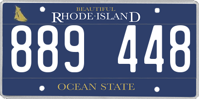 RI license plate 889448