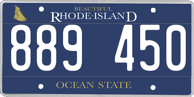RI license plate 889450
