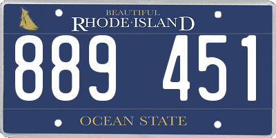 RI license plate 889451
