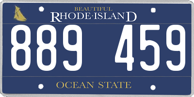 RI license plate 889459