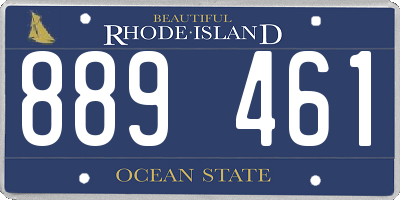 RI license plate 889461