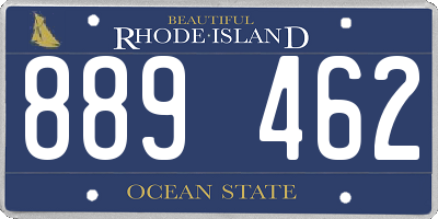 RI license plate 889462