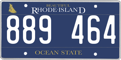 RI license plate 889464