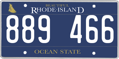 RI license plate 889466