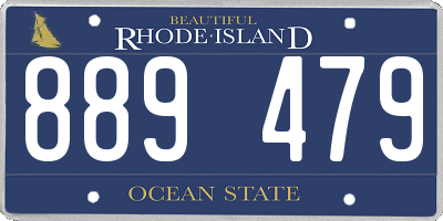 RI license plate 889479