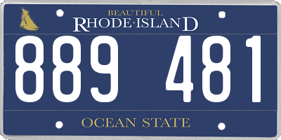 RI license plate 889481