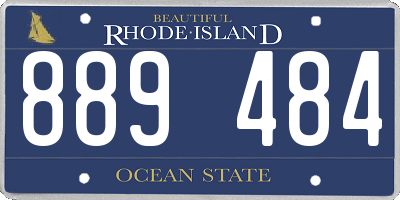 RI license plate 889484