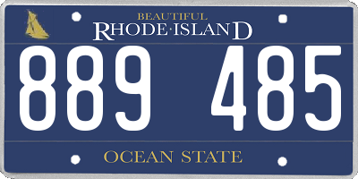 RI license plate 889485