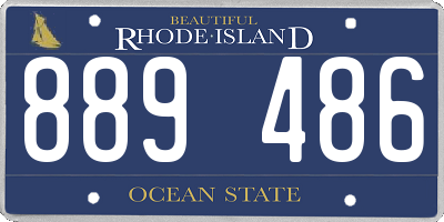 RI license plate 889486