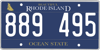 RI license plate 889495