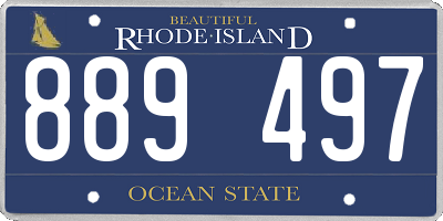 RI license plate 889497