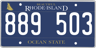 RI license plate 889503