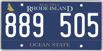 RI license plate 889505